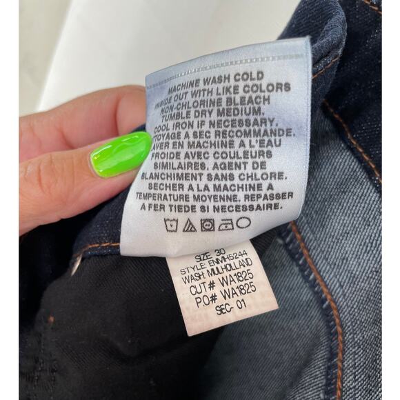 JOE'S Cigarette Fit Dark Wash Denim Jeans Size 30 Mid Rise Straight Leg Classic - Picture 12 of 15